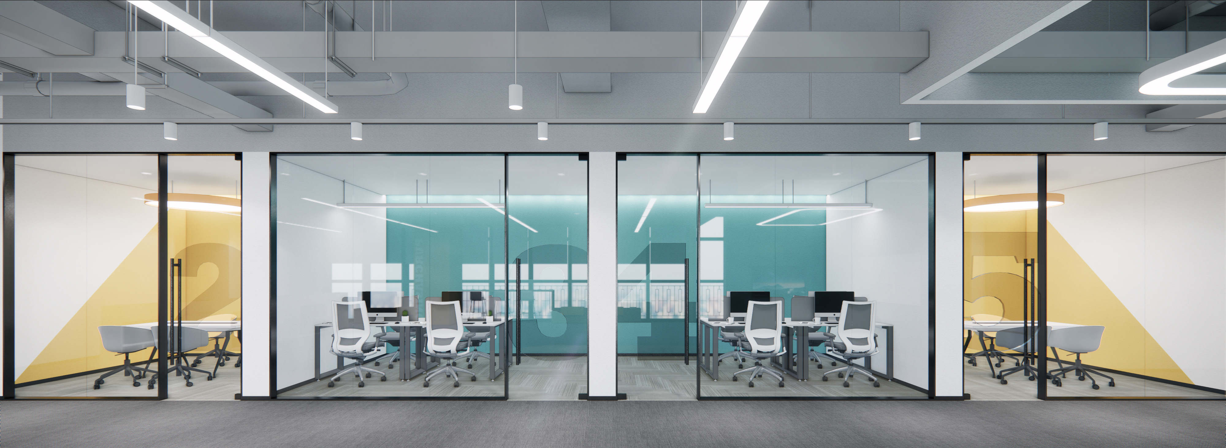 易筑设计丨1700㎡电子科技办公室设计，实用大气