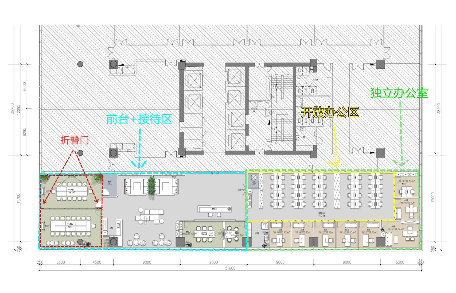 易筑设计丨750㎡律师事务所，灵活多变的商务风办公空间！