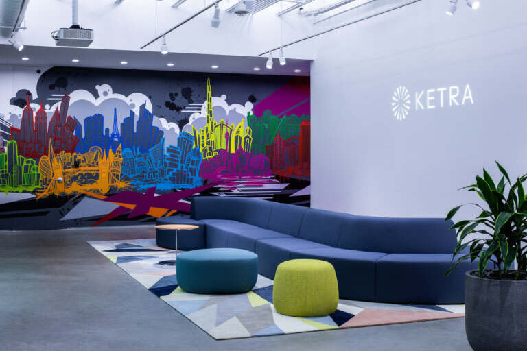 Ketra办公楼装修，划分办公室装修设计风格多样化