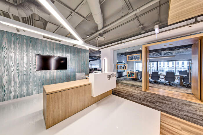 Ignite办公室装修设计，体现出办公室环境的舒适感