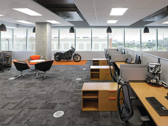 哈雷戴维森办公室装修，创造出平衡精致特效