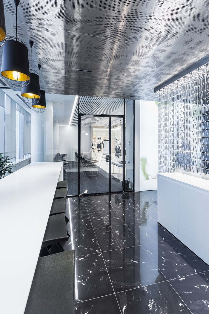 莫斯科办公室装修设计，采用天然石材高端品材料装修