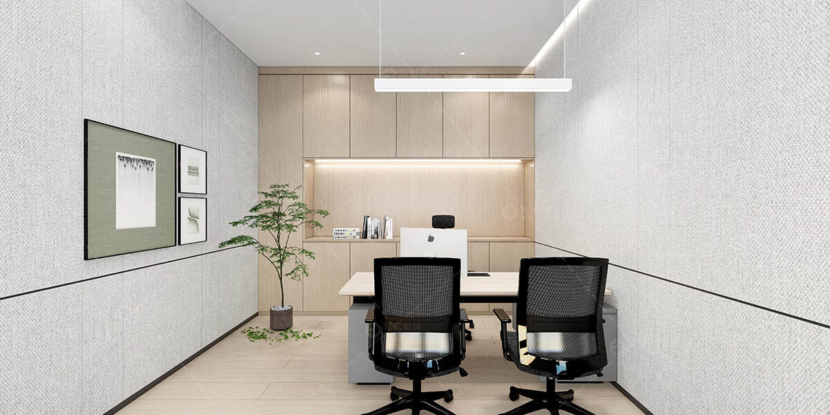 易筑设计丨小面积商务风办公室，舒适大气！