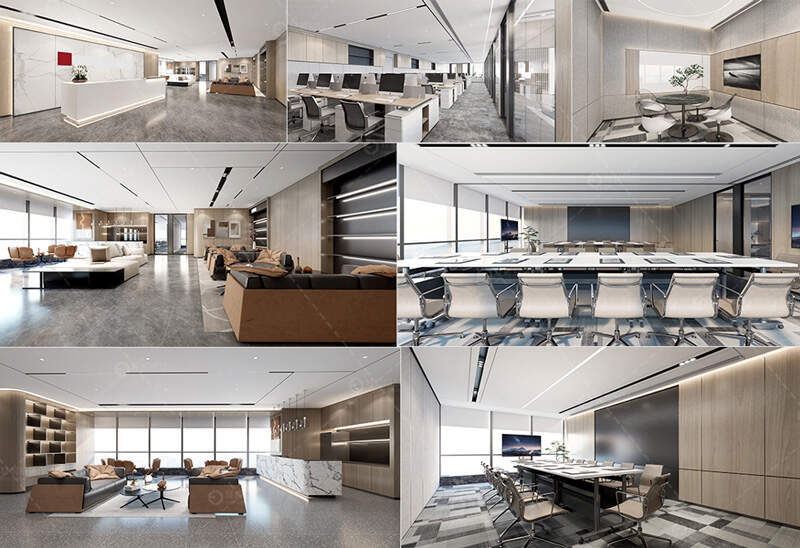 易筑设计丨750㎡律师事务所，灵活多变的商务风办公空间！
